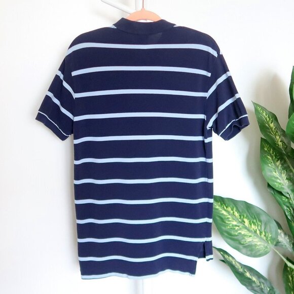 Ralph Lauren Men's Navy Blue Striped Short Sleeve Collared Polo Shirt Size S - Picture 3 of 6